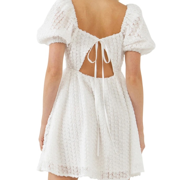 Endless Rose Floral Mini Dress White L NWT - Picture 2 of 8